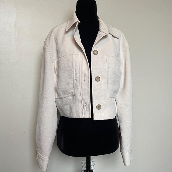 Wilfred Little Cropped Jacket in Light Birch - Picture 2 of 4